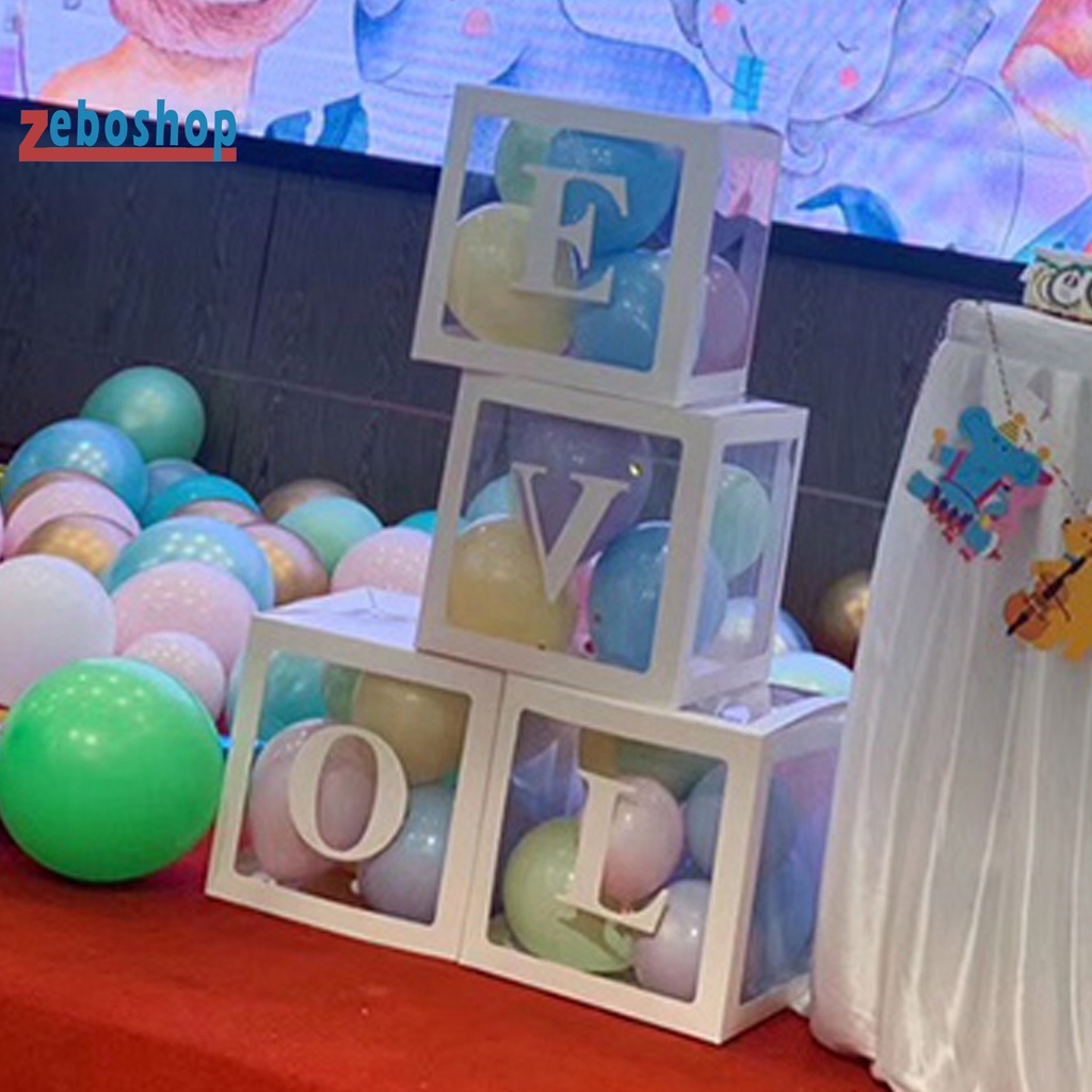 Set 10 Miếng Dán Tường Mini Bằng Nhựa Tự Dính Không Cặp In Chữ Dùng Trang Trí Tiệc DIY