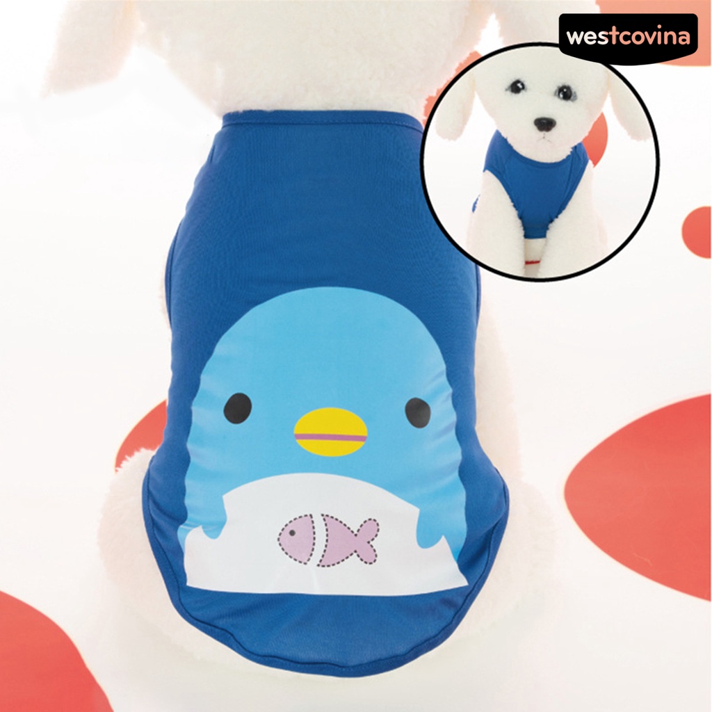 [COD]♞Áo Thun Polyester Mỏng Thoáng Khí In Họa Tiết Thời Trang Mùa Hè Cho Cún Cưng