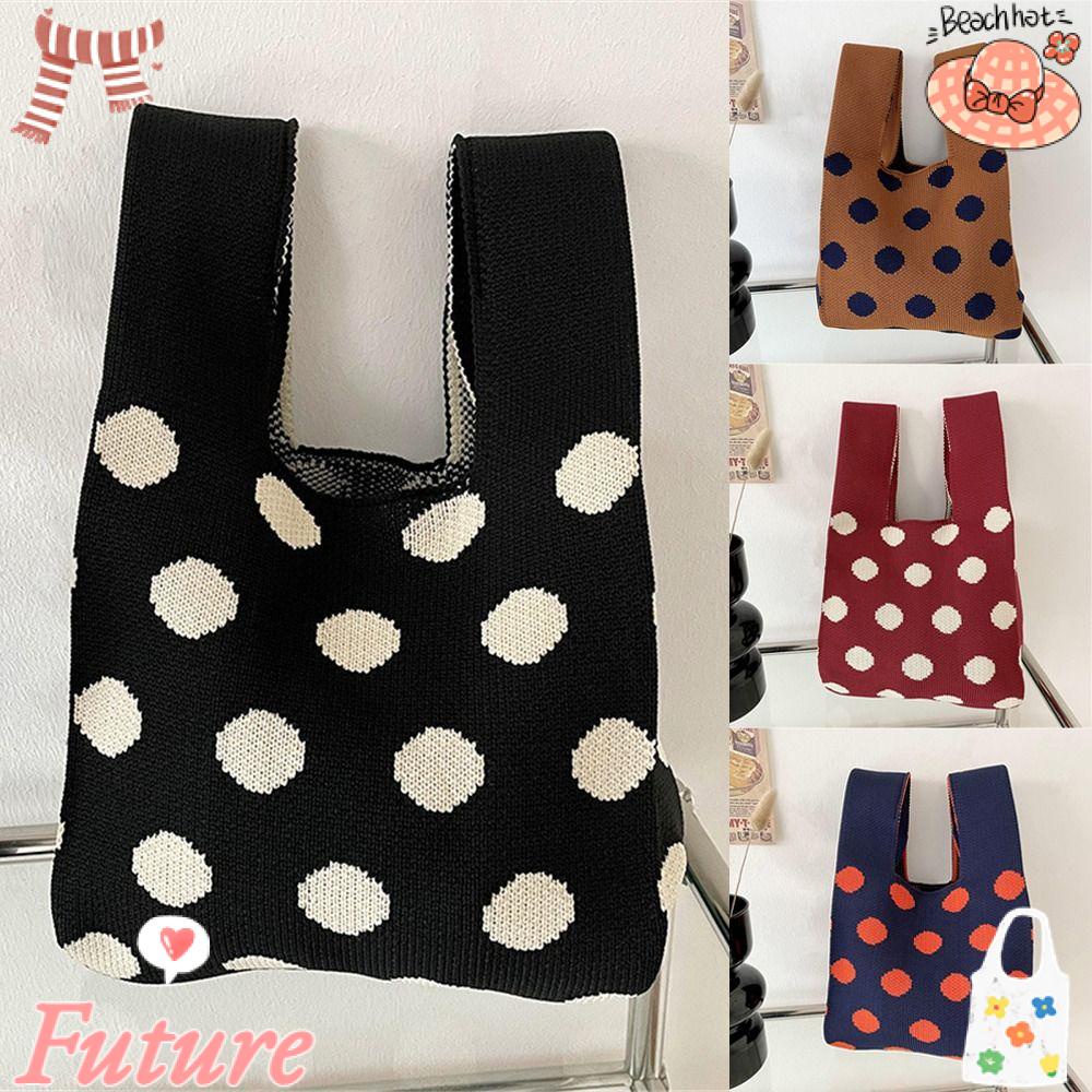 FUTURE Túi Xách Tote Đan Len Tối Giản Có Thể Tái Sử Dụng