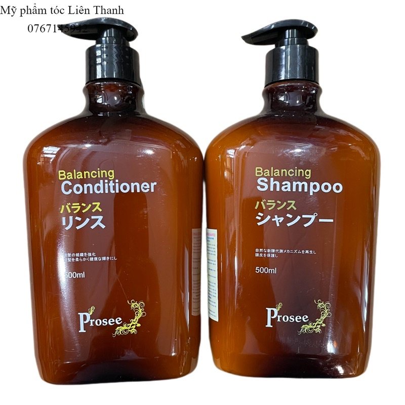 COMBO gội xả chống rụng tóc, hạn chế dầu, gàu Prosee Balancing AS13/AC13 500mlx2