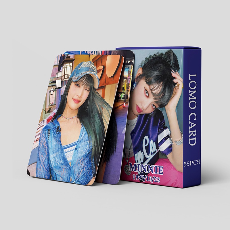 I-DLE Minnie LOMO Card Set 55 Tấm Thẻ Ảnh Hình Nhóm Nhạc KPOP
