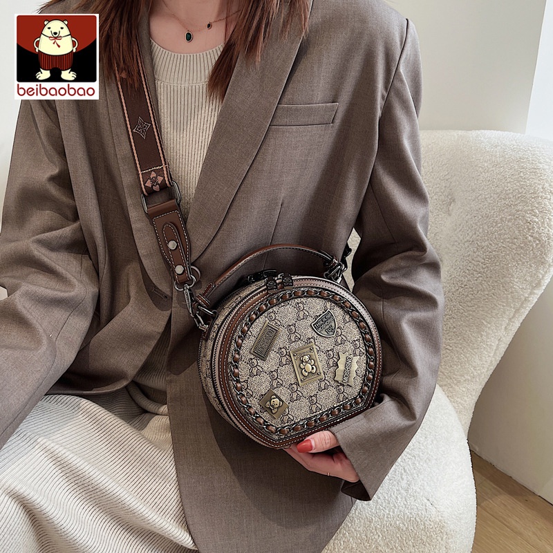 Túi Xách Đeo Vai Hình Tròn Nhỏ Thời Trang Cho Nữ