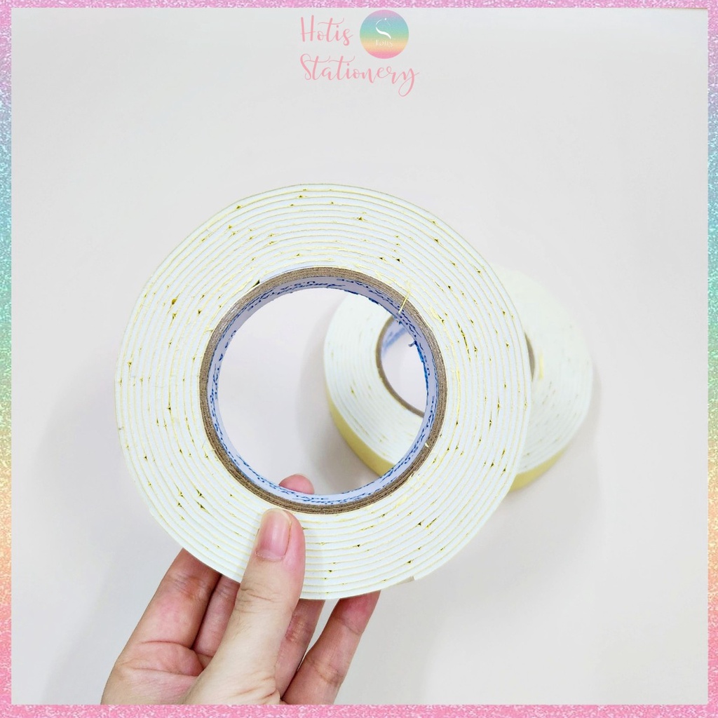 Hotis Băng keo xốp vàng 2 mặt 2.4cm - 6 mét