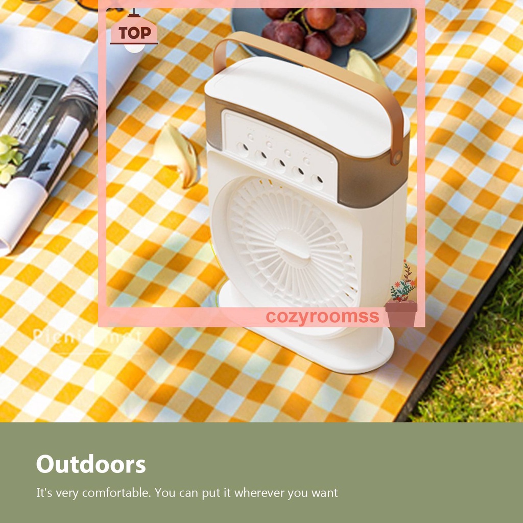 Quạt Để BàN 2000mAh 600ml 7 MàU, 3 TốC Độ