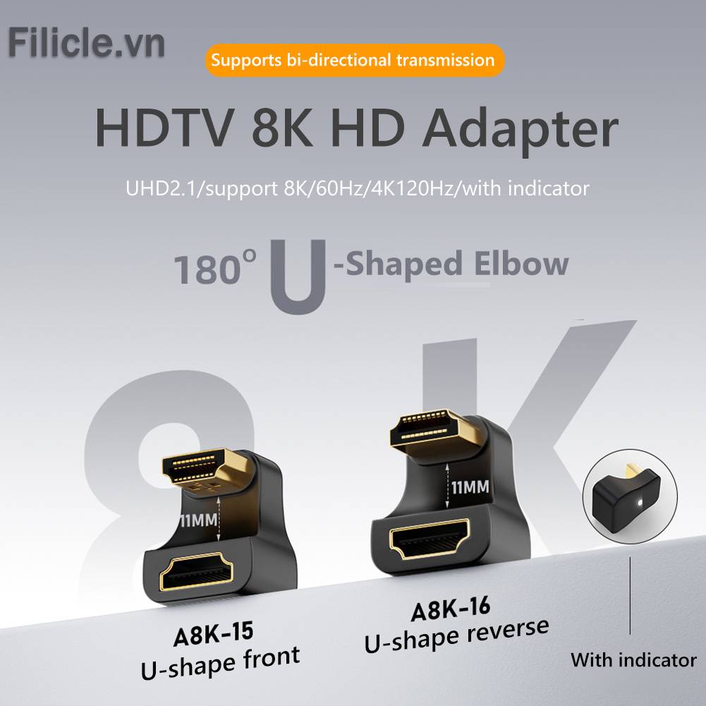 Cáp ChuyểN ĐổI HDMI UHD2.1 8K 60Hz 4K 120Hz 48Gbps