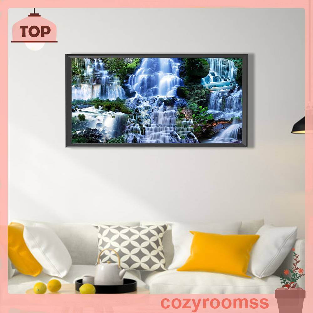 Tranh Đính Đá Kim Cương Toàn Bộ 5D DIY Hình Thác Nước