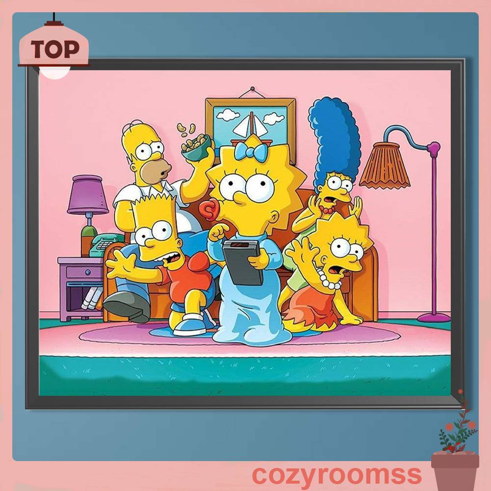 Tranh Đính Đá Kim Cương Toàn Bộ 5D DIY Hình Vẽ Simpsons