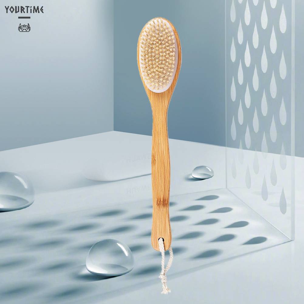 Bàn Chải Mát Xa Tẩy Tế Bào Chết Lưng Hai Mặt Bằng Gỗ Kèm Dây Thừng Cho SPA