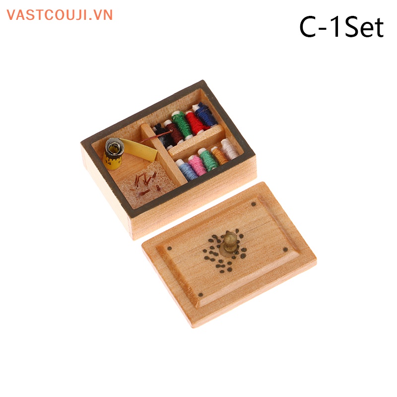 Hộp Đựng Dụng Cụ May Vá 1Set 1: 12 Cho Nhà Búp Bê