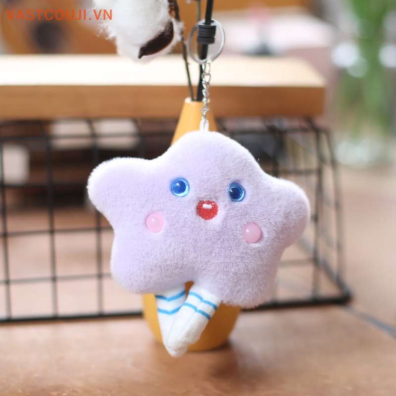 1 Móc Khóa Hình Ngôi Sao Nhồi Bông Đáng Yêu