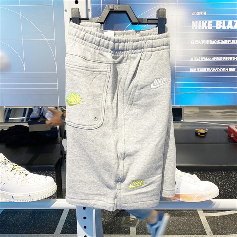 Quần Short Dệt Kim 100% Cotton Thêu Logo Plus Size Cho Nam Nữ