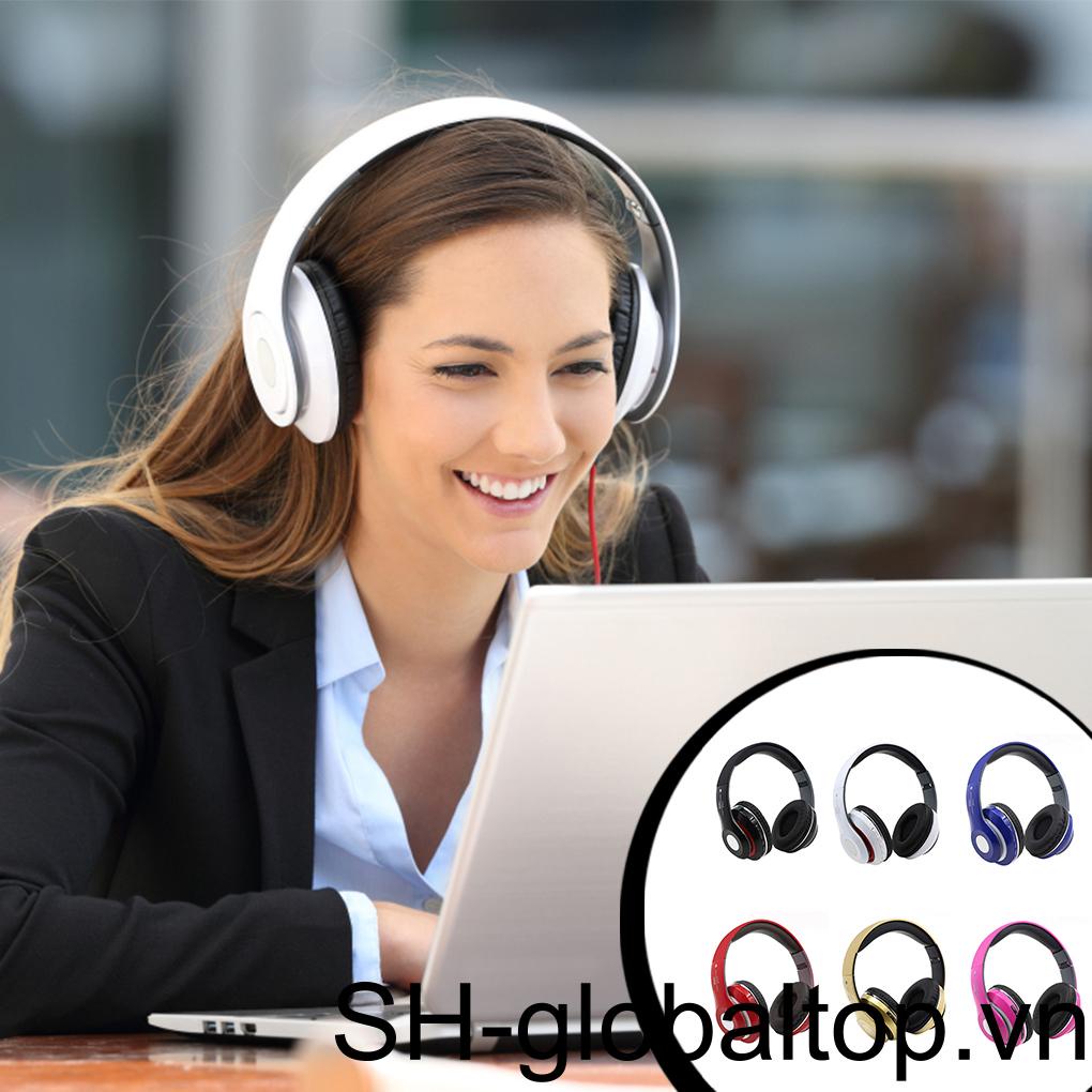 Tai Nghe Chụp Tai Bằng Da Mềm Gấp Gọn Kèm Mic Đa Năng Tiện Dụng Cho MP3