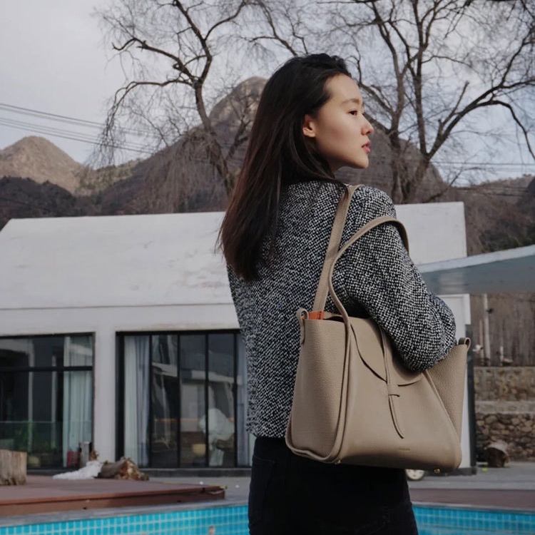 Songmont Túi Xách Da Bò Cỡ Lớn Thiết Kế Đơn Giản Thời Trang Cho Nữ