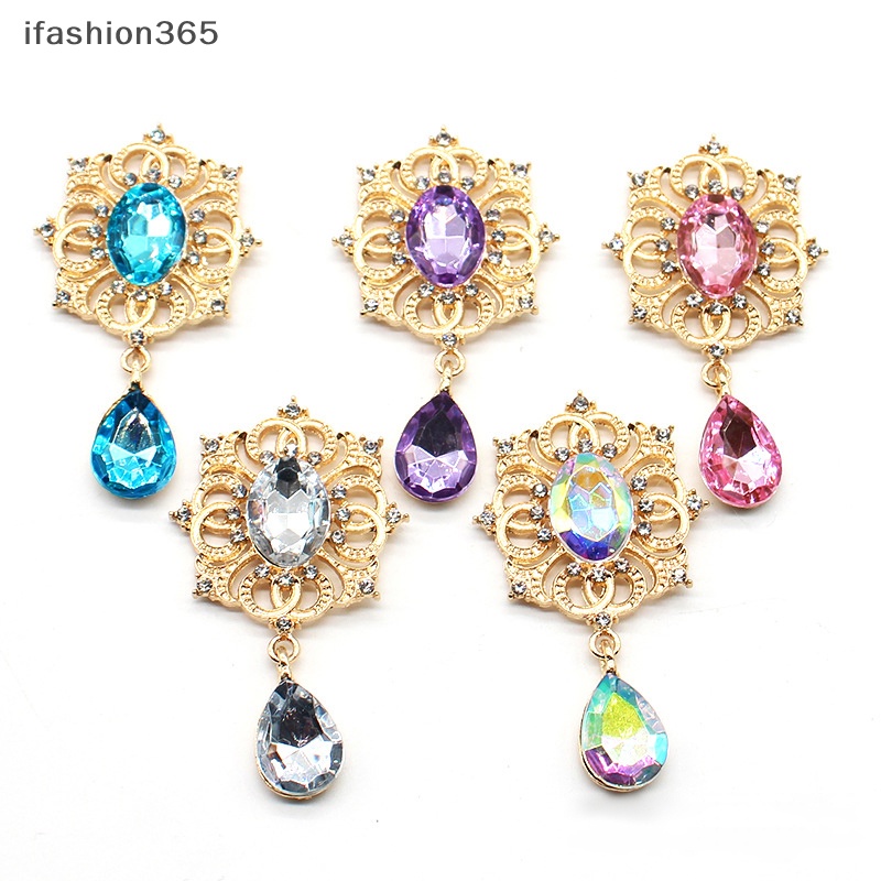 Ghim Cài Áo Hợp Kim Hình Ly Rượu Đính Đá 28 * 49mm DIY