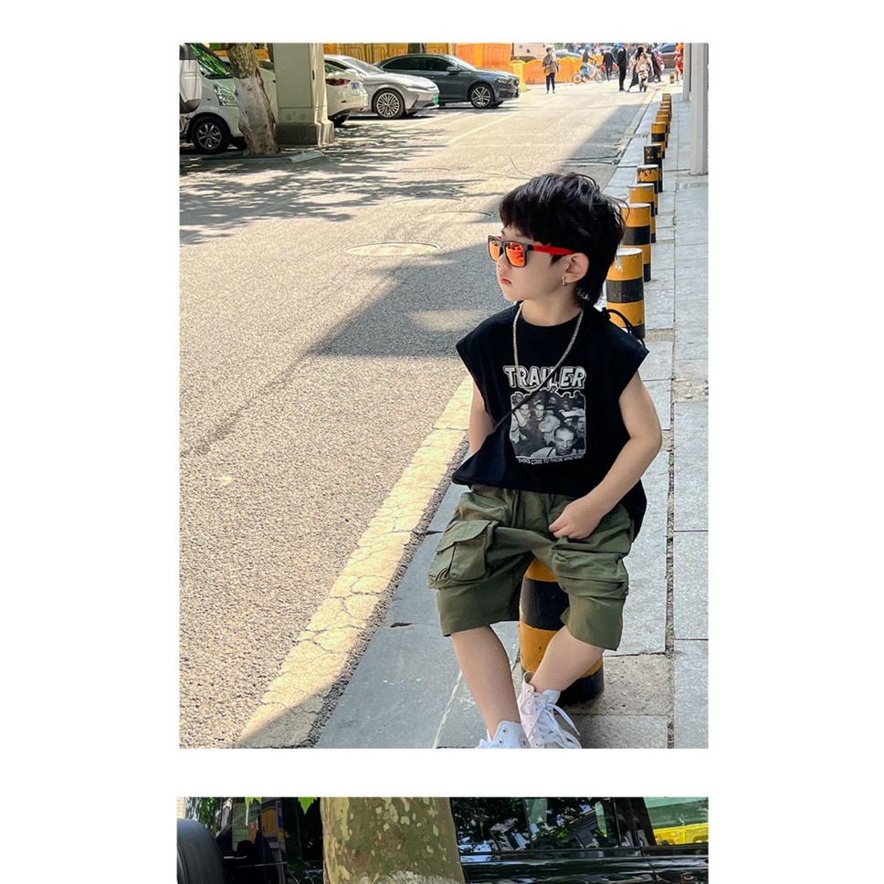 Áo Thun Không Tay Dáng Rộng Thời Trang Mùa Hè Mới Dành Cho Trẻ Em