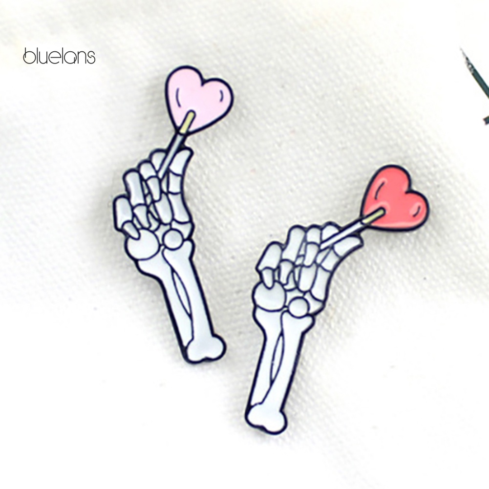 Huy Hiệu Tráng Men Hình Bàn Tay Halloween Dễ Thương