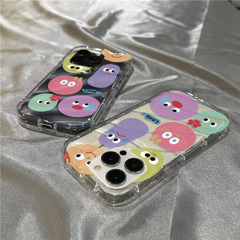 Ốp Điện Thoại Mềm Trong Suốt In Hình Biểu Tượng Cảm Xúc Dễ Thương Cho Iphone 14Promax 1312 / 11 7 / 8plus xr / sins LSDI