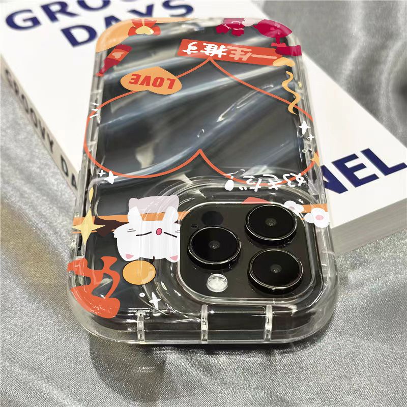 Ốp Điện Thoại Mềm Trong Suốt Họa Tiết Quả Cam / Trái Tim Dễ Thương Cho iPhone14promax 1312 / 11 7 / 8plus xr / sins OR6H