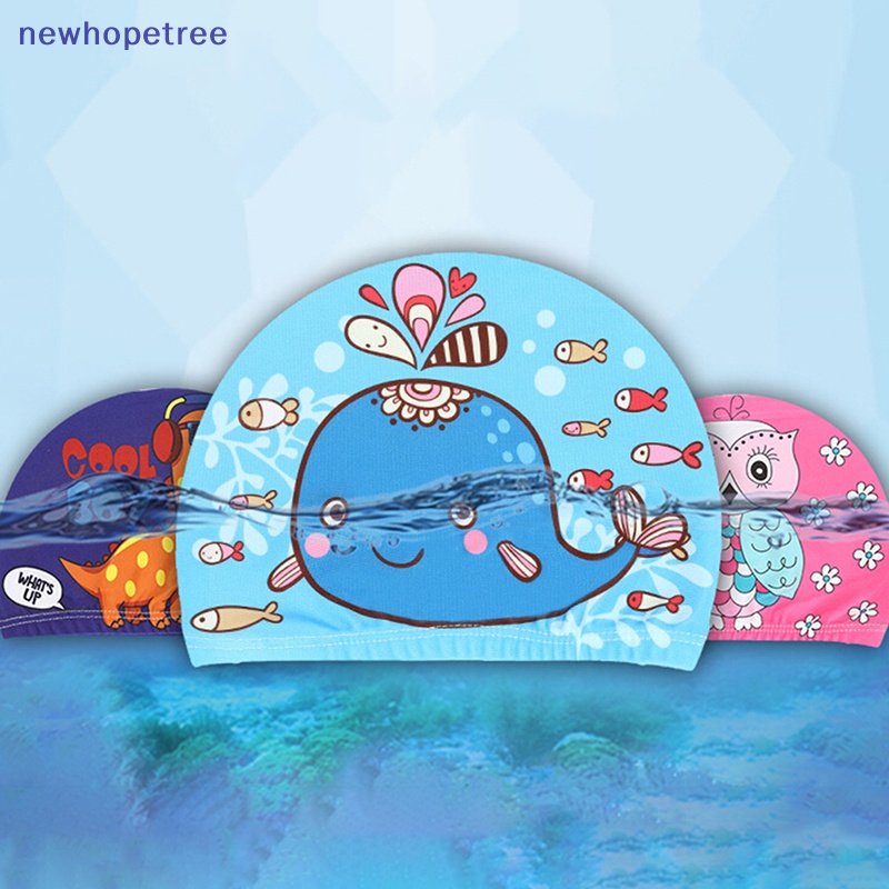 Mũ Bơi Co Giãn In Họa Tiết Hoạt Hình Đáng Yêu Cho Bé