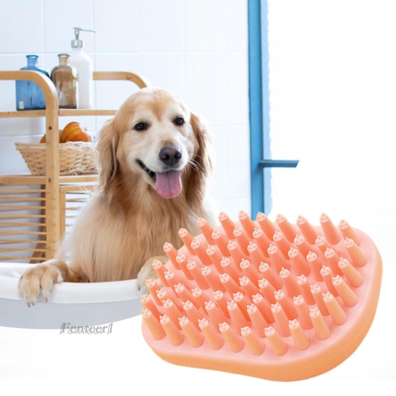 1 Bàn Chải Massage Tắm Cho Thú Cưng Màu Trắng