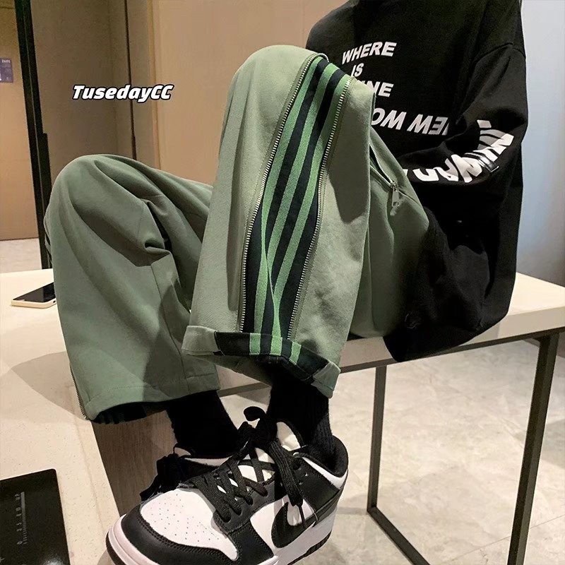 Quần Dài Ống Rộng Phong Cách Đường Phố Nhật Bản Cá Tính Dành Cho Nam