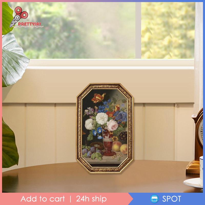 1 [Prettyia1] Khung Ảnh Phong Cách Cổ Điển Trang Trí Đám Cưới / Nhà Ở / Văn Phòng