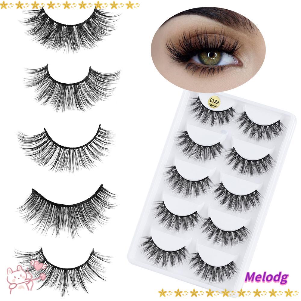 MELODG Lông Mi Giả 3D Nhiều Lớp Trang Điểm Làm Đẹp Tự Nhiên