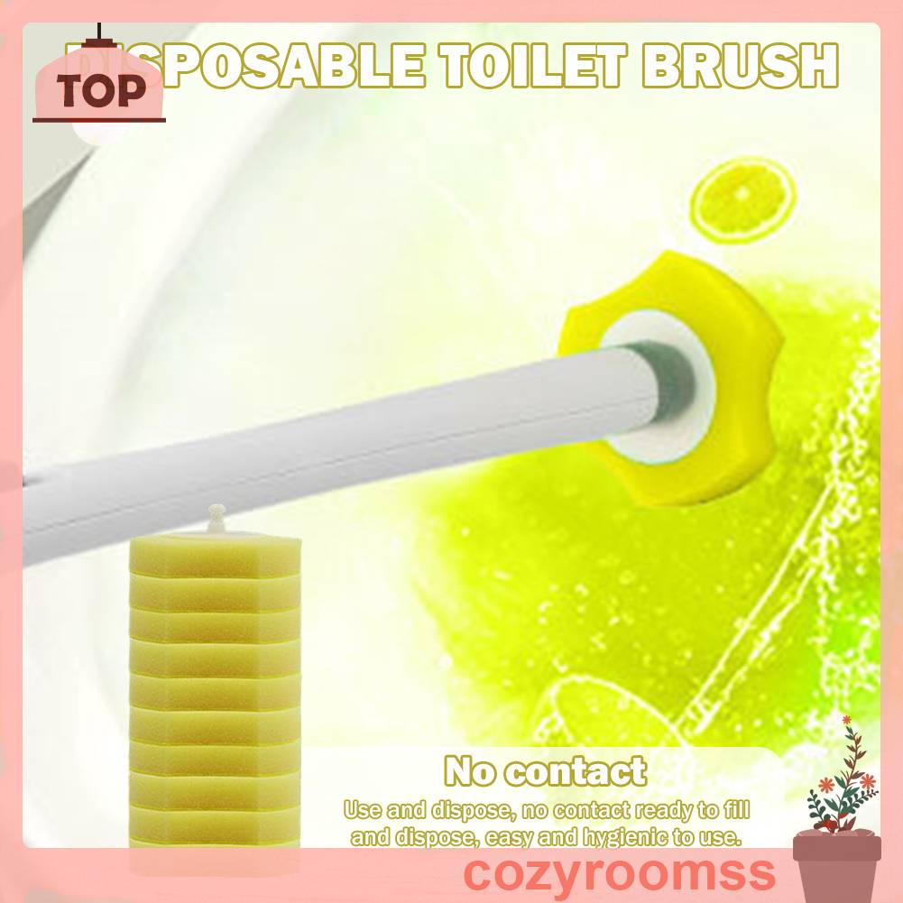 Set 10 Đầu Cọ Vệ Sinh Toilet Dùng Một Lần Tiện Dụng