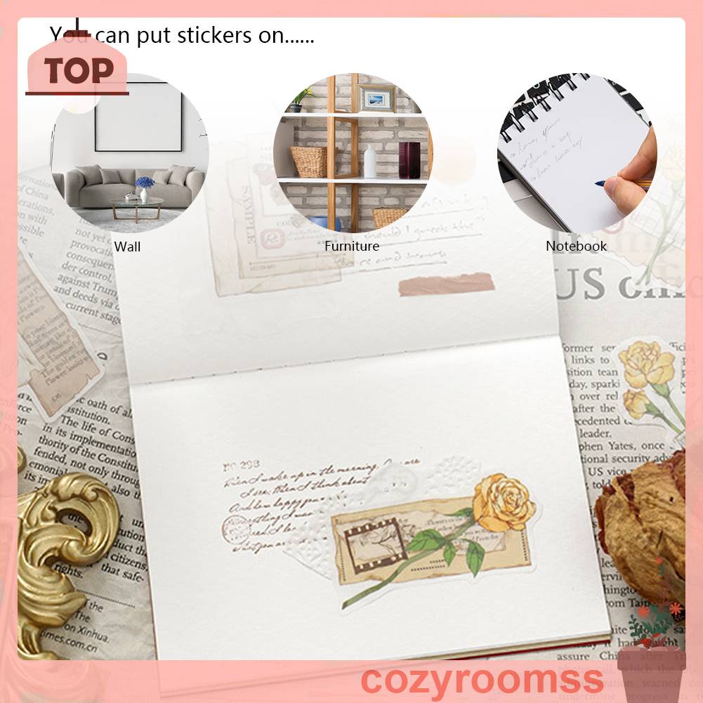 Bộ 30 Miếng Dán Trang Trí Album Sáng Tạo Kiểu Retro