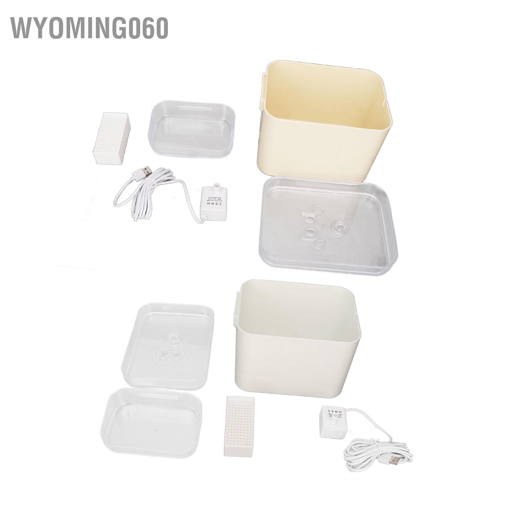 Wyoming060 Đài Phun Nước Cho Mèo Thông Minh Yên Tĩnh Tự Động Lọc Chu Kỳ 2 Trong 1 Thú Cưng Có Bát Chó