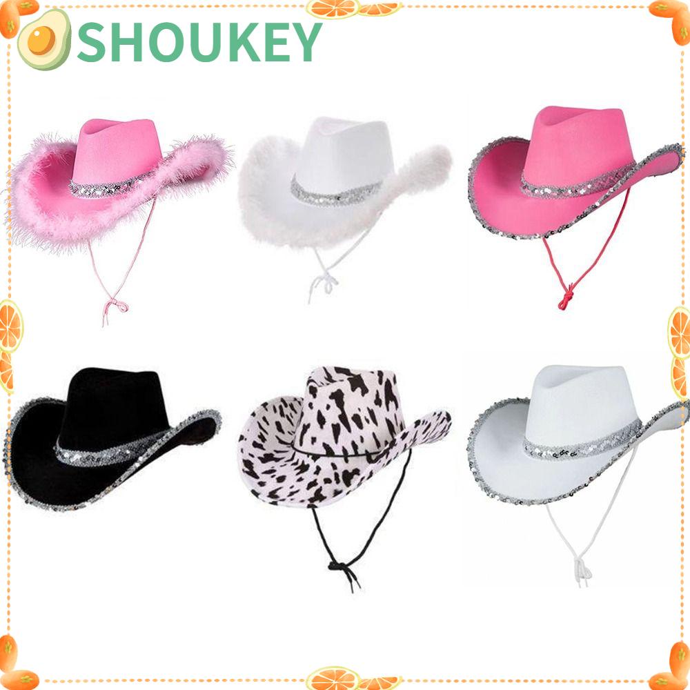 SHOUKEY Mũ Cao Bồi Đính Kim Sa Vui Nhộn Cho Nữ