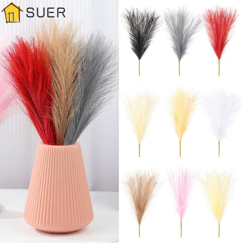 SUENIN 2 Bó Hoa Pampas Giả Trang Trí Tiệc 45cm