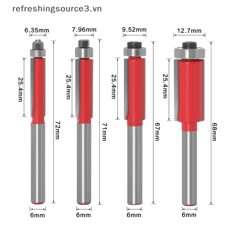 Bộ Định Tuyến Đầu Khoan Cắt Gỗ 6mm 1 / 4 &quot;REFRE3 Chất Lượng Cao