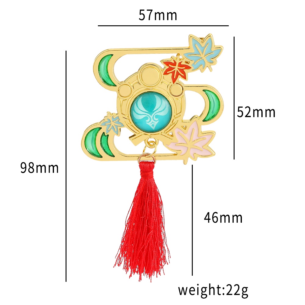 Ghim Cài Áo Bằng Kim Loại Tráng Men Hình Genshin Va Chạm Xiao Kaedehara Kazuha Venti