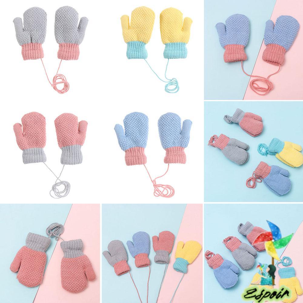 ESPO Găng Tay Đan Len Dày Dễ Thương Cho Bé 2-6 Tuổi