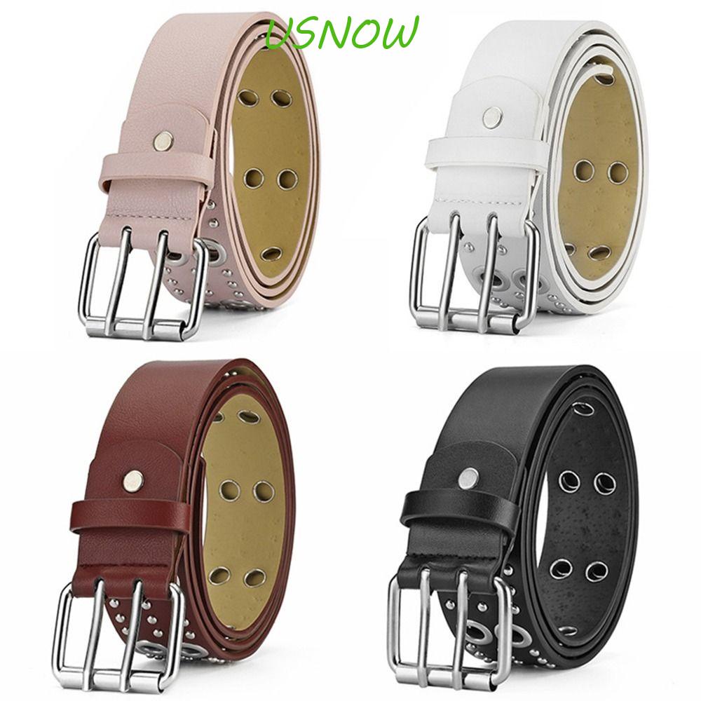 USNOW Thắt Lưng Da PU Phong Cách Punk Cổ Điển Sang Trọng Dành Cho Nam
