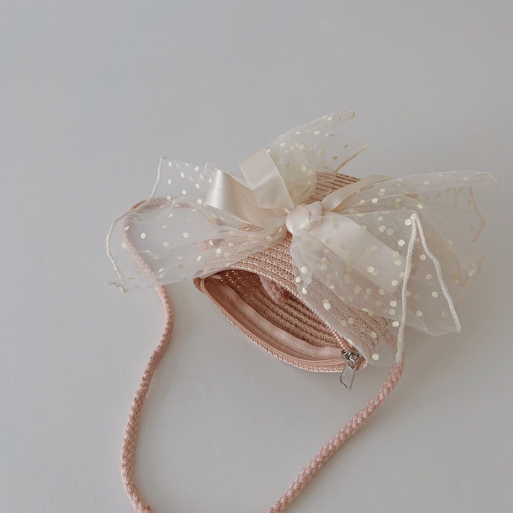 Túi Đeo Chéo Đan Len Phong Cách Công Chúa Dễ Phối Đồ Thời Trang Xuân Hè Cho Mẹ Và Bé