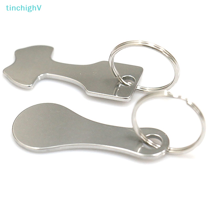 [TinchighV] Móc Chìa Khóa Xe Đẩy Mua Sắm Bằng Hợp Kim Tái Chế Được Ch