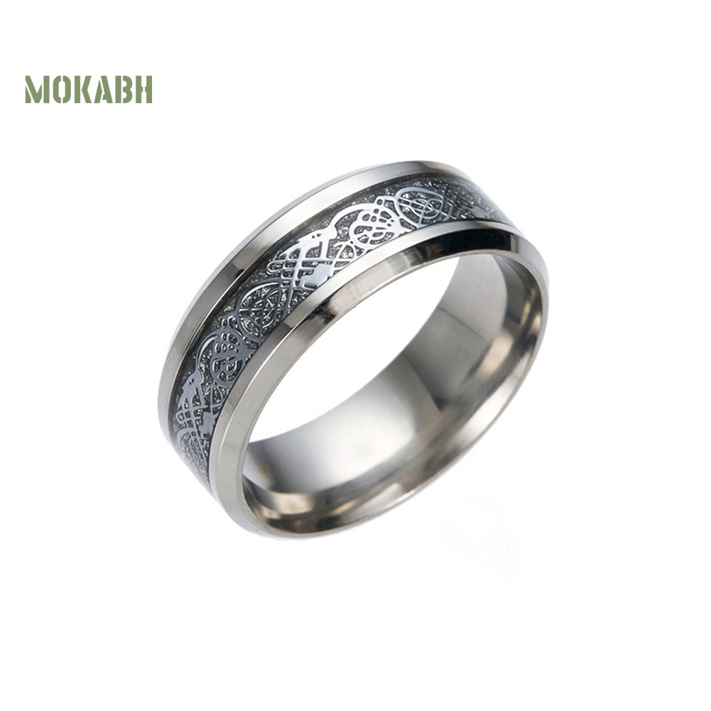 [Mok Abh] Nhẫn Thép Titan Trơn Phong Cách Cho Nam