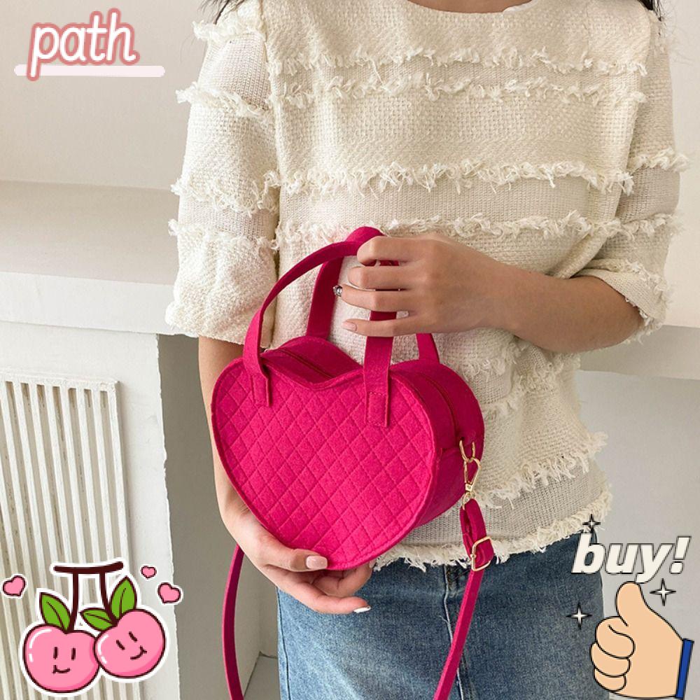 PATH Túi Đeo Chéo Bằng Vải Nỉ Kiểu Dáng Đơn Giản Ngọt Ngào Mới Cho Nữ