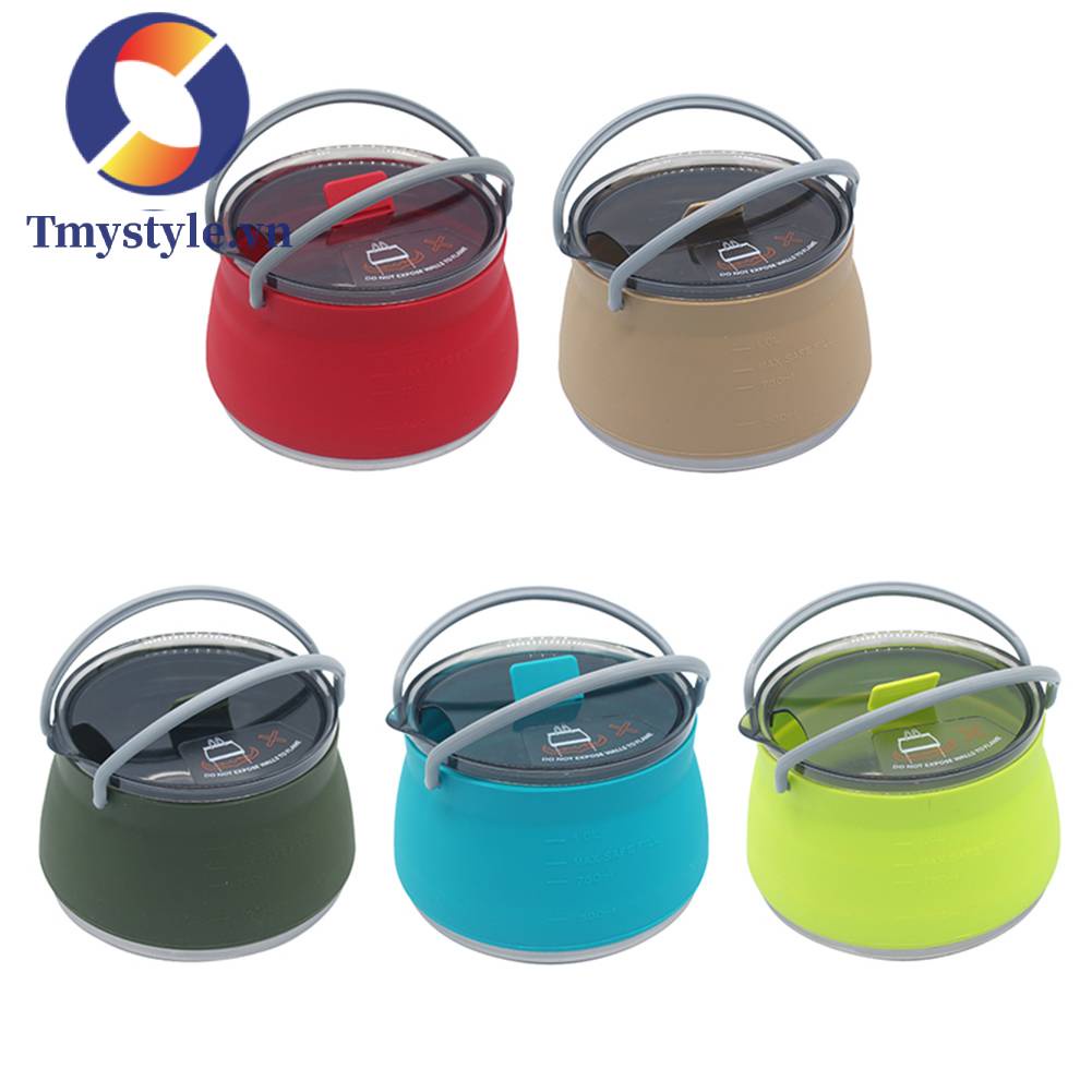 Nồi Nấu Trà / Cà Phê Mini Bằng Chất Liệu Silicone Có Thể Gấp