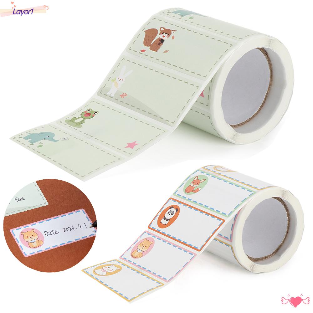 LAYOR1 Bộ 300 Nhãn Dán Tự Dính Họa Tiết Gấu Trúc / Thỏ / Voi Dễ Thương Dùng Trang Trí Văn Phòng