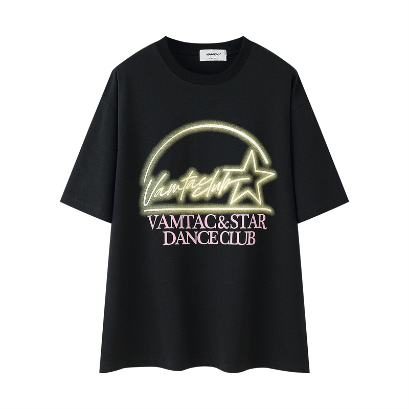 Áo Thun Ngắn Tay Dáng Rộng In Hình Ngôi Sao Thời Trang Mùa Hè