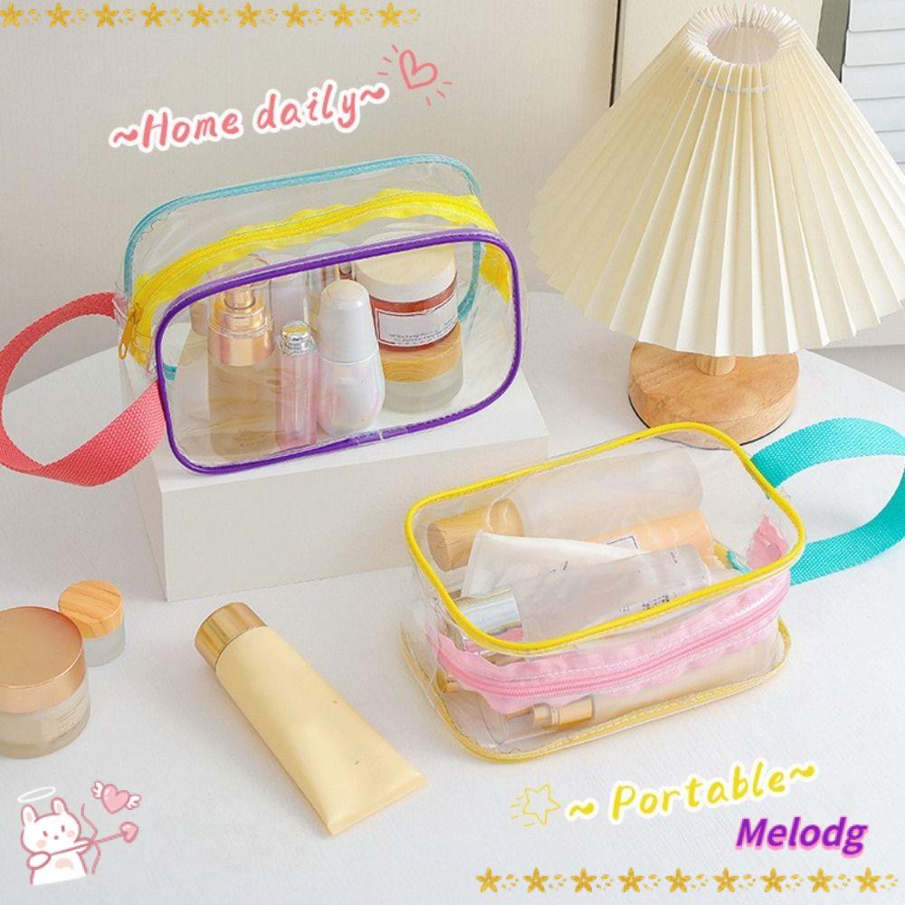 MELODG Túi Đựng Mỹ Phẩm Trong Suốt Tiện Lợi Khi Đi Du Lịch Ốp