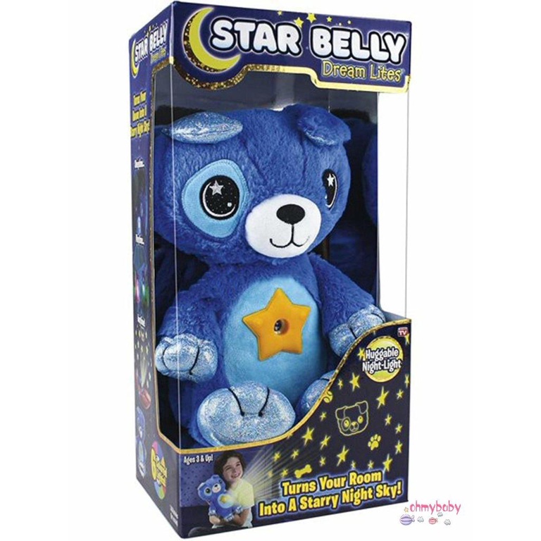 Star Belly Dream Lites Children's Cartoon Plush Starry Dream Projection Lamp