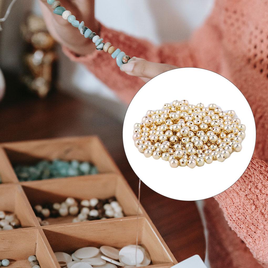Bộ 200 Hạt Xỏ Lỗ Không Đường May Làm Trang Sức