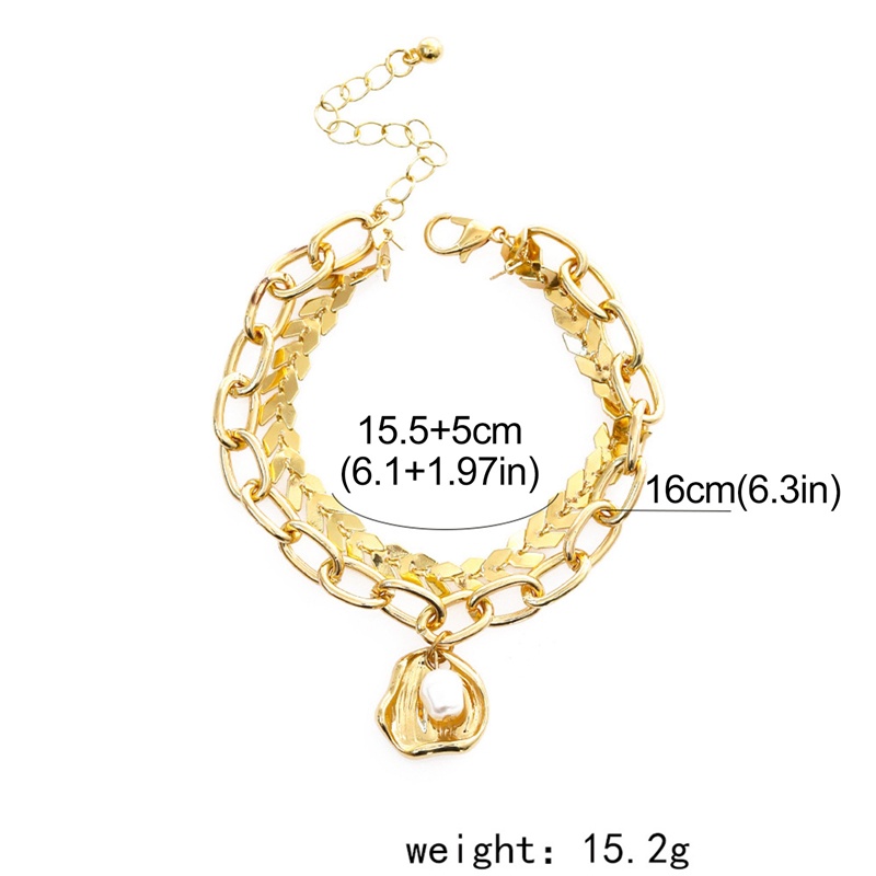 Ygt Vòng Tay Dây Xích Đôi Bằng Kim Loại Đính Đá Zircon Có Thể Điều Chỉnh Sang Trọng Làm Quà Tặng