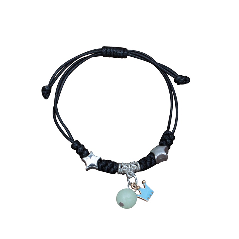 Ygt Set 2 Vòng Tay Dây Thừng Dạ Quang Dễ Thương Có Thể Điều Chỉnh Cho Nữ