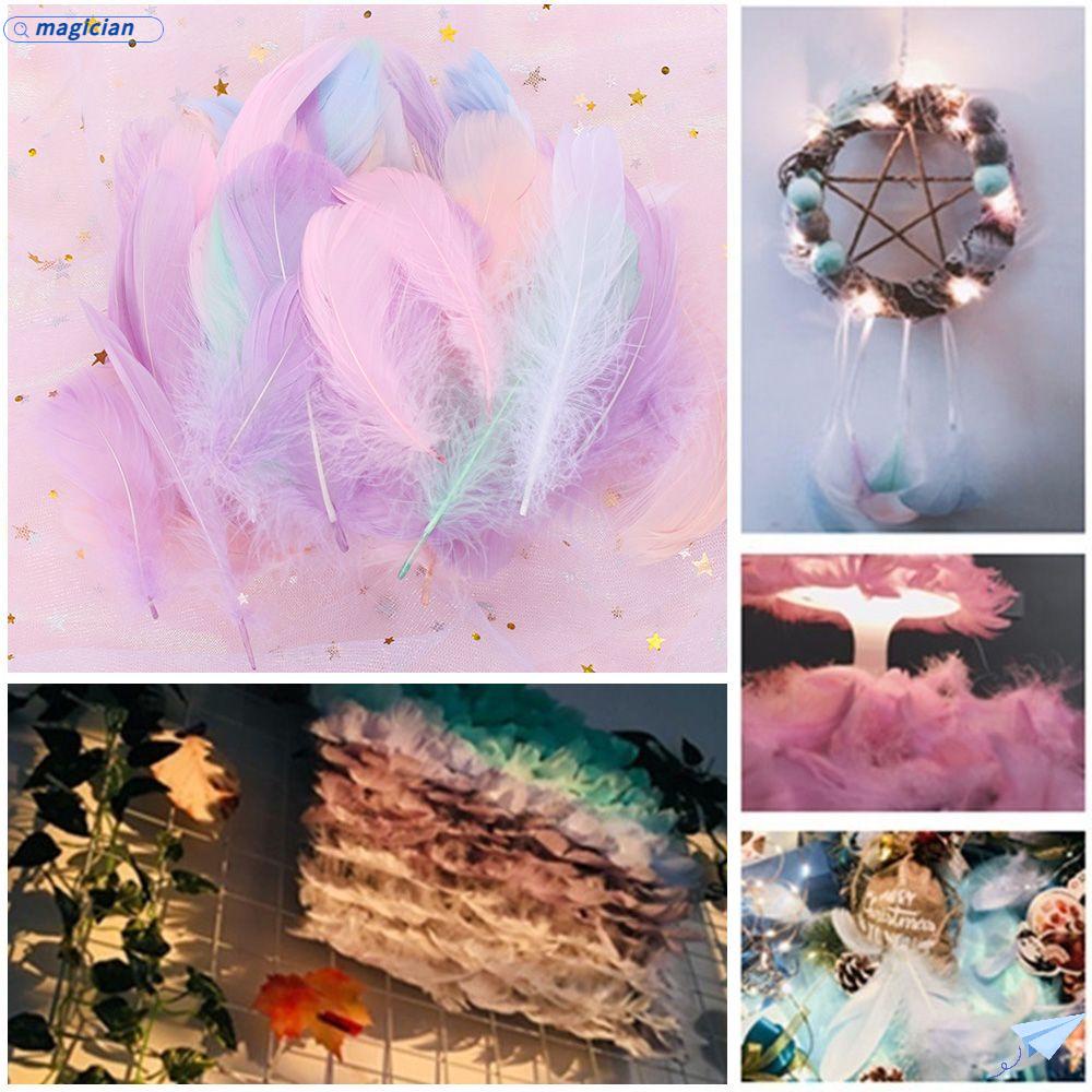 MAG Bộ 100 Lông Ngỗng Tự Nhiên Dùng Làm Đồ Trang Sức