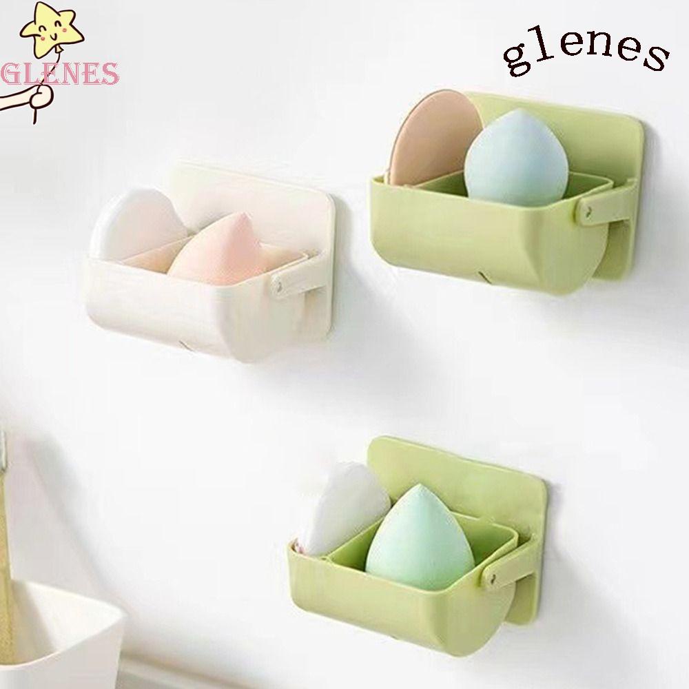 GLENES Giá Đỡ Mút Trang Điểm / Đồ Dùng Hình Trứng Đa Năng Gắn Tường Không Đục Lỗ Siêu Bền Tiện Dụng
